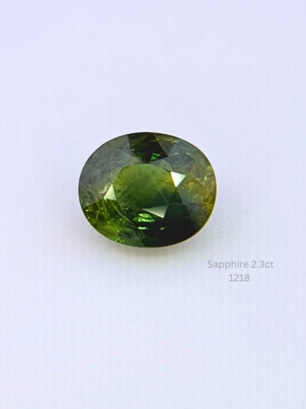 Natural Green Sapphire 2.3ct Oval Loose Gemstone 8.3x6.8mm